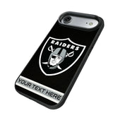 Las Vegas Raiders Personalized Stripe Bump Phone Case for Apple iPhone
