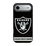 Las Vegas Raiders Personalized Stripe Bump Phone Case for Apple iPhone