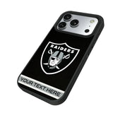 Las Vegas Raiders Personalized Stripe Bump Phone Case for Apple iPhone