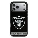 Las Vegas Raiders Personalized Stripe Bump Phone Case for Apple iPhone