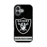 Las Vegas Raiders Personalized Stripe Bump Phone Case for Apple iPhone