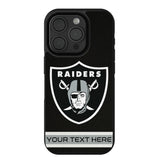 Las Vegas Raiders Personalized Stripe Bump Phone Case for Apple iPhone
