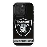 Las Vegas Raiders Personalized Stripe Bump Phone Case for Apple iPhone