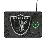 Las Vegas Raiders Personalized Tilt 15-Watt Wireless Charger and Mouse Pad