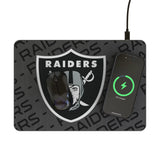 Las Vegas Raiders Personalized Tilt 15-Watt Wireless Charger and Mouse Pad
