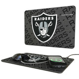 Las Vegas Raiders Personalized Tilt 15-Watt Wireless Charger and Mouse Pad