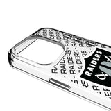 Las Vegas Raiders Personalized Tilt Clear Phone Case for Apple iPhone