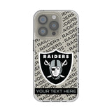 Las Vegas Raiders Personalized Tilt Clear Phone Case for Apple iPhone