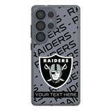 Las Vegas Raiders Personalized Tilt Clear Phone Case for Samsung Galaxy