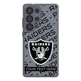 Las Vegas Raiders Personalized Tilt Clear Phone Case for Samsung Galaxy