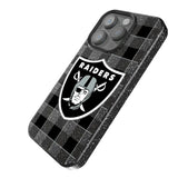 Las Vegas Raiders Plaid Black Bling Phone Case for Apple iPhone