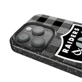 Las Vegas Raiders Plaid Black Bling Phone Case for Apple iPhone