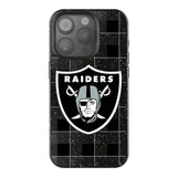 Las Vegas Raiders Plaid Black Bling Phone Case for Apple iPhone