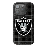 Las Vegas Raiders Plaid Black Bling Phone Case for Apple iPhone