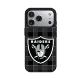 Las Vegas Raiders Plaid MagSafe Compatible Phone Case for Apple iPhone
