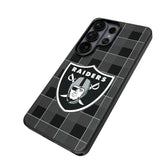 Las Vegas Raiders Plaid MagSafe Compatible Phone Case for Samsung Galaxy