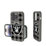 Las Vegas Raiders Plaid Soft Touch Phone Case for Apple iPhone