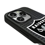 Las Vegas Raiders Text Backdrop MagSafe Compatible Phone Case for Apple iPhone