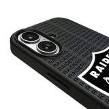 Las Vegas Raiders Text Backdrop MagSafe Compatible Phone Case for Apple iPhone