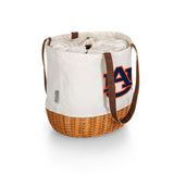 Auburn Tigers - Coronado Canvas and Willow Basket Tote