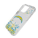 Los Angeles Chargers Confetti Clear Phone Case for Apple iPhone