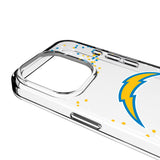 Los Angeles Chargers Confetti Clear Phone Case for Apple iPhone