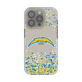 Los Angeles Chargers Confetti Clear Phone Case for Apple iPhone