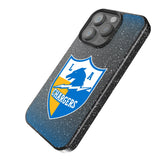 Los Angeles Chargers Historic Collection Linen Black Bling Phone Case for Apple iPhone