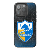 Los Angeles Chargers Historic Collection Linen Black Bling Phone Case for Apple iPhone