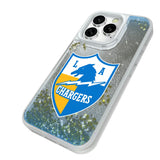 Los Angeles Chargers Historic Collection Linen Glitter Phone Case for Apple iPhone