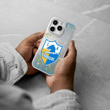 Los Angeles Chargers Historic Collection Linen Glitter Phone Case for Apple iPhone