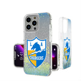 Los Angeles Chargers Historic Collection Linen Glitter Phone Case for Apple iPhone