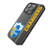 Los Angeles Chargers Historic Collection Sidebar Black Bling Phone Case for Apple iPhone