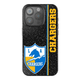 Los Angeles Chargers Historic Collection Sidebar Black Bling Phone Case for Apple iPhone