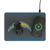 Los Angeles Chargers Linen 15-Watt Wireless Charger and Mouse Pad