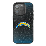 Los Angeles Chargers Linen Black Bling Phone Case for Apple iPhone
