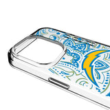Los Angeles Chargers Paisley Clear Phone Case for Apple iPhone