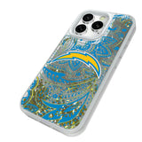 Los Angeles Chargers Paisley Glitter Phone Case for Apple iPhone