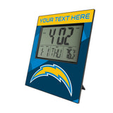 Los Angeles Chargers Personalized Color Block Wall Clock