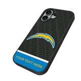Los Angeles Chargers Personalized EndZone Plus Bump Phone Case for Apple iPhone