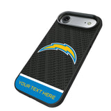 Los Angeles Chargers Personalized EndZone Plus Bump Phone Case for Apple iPhone