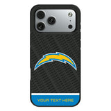 Los Angeles Chargers Personalized EndZone Plus Bump Phone Case for Apple iPhone