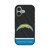 Los Angeles Chargers Personalized EndZone Plus Bump Phone Case for Apple iPhone 17 Series