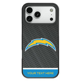 Los Angeles Chargers Personalized EndZone Plus Bump Phone Case for Apple iPhone
