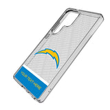 Los Angeles Chargers Personalized EndZone Plus Clear Phone Case for Samsung Galaxy