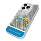 Los Angeles Chargers Personalized EndZone Plus Glitter Phone Case for Apple iPhone