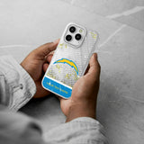 Los Angeles Chargers Personalized EndZone Plus Glitter Phone Case for Apple iPhone