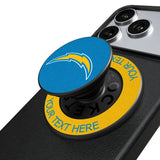 Los Angeles Chargers Personalized Endzone Solid PopSockets Magnetic Phone Grip and Stand