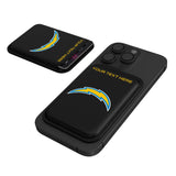 Los Angeles Chargers Personalized Insignia Black Magnetic Credit Card Wallet