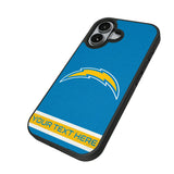 Los Angeles Chargers Personalized Stripe Bump Phone Case for Apple iPhone